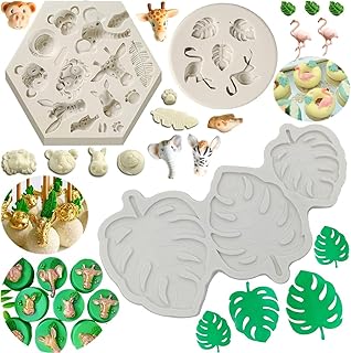 Safari Animal Fondant Mold Flamingo Silicone Molds,Safari Cake Decoratio...