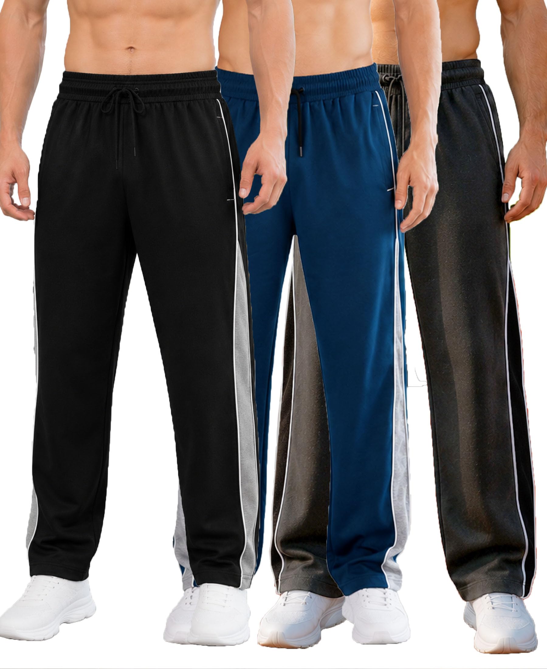 T T Men Premium Cotton Cut & Sew Track Pant |Straight Fit| Side Zipper Pocket|Ideal for Gym, Running, Lounge & Casual Wear Pack of 3-picture-17