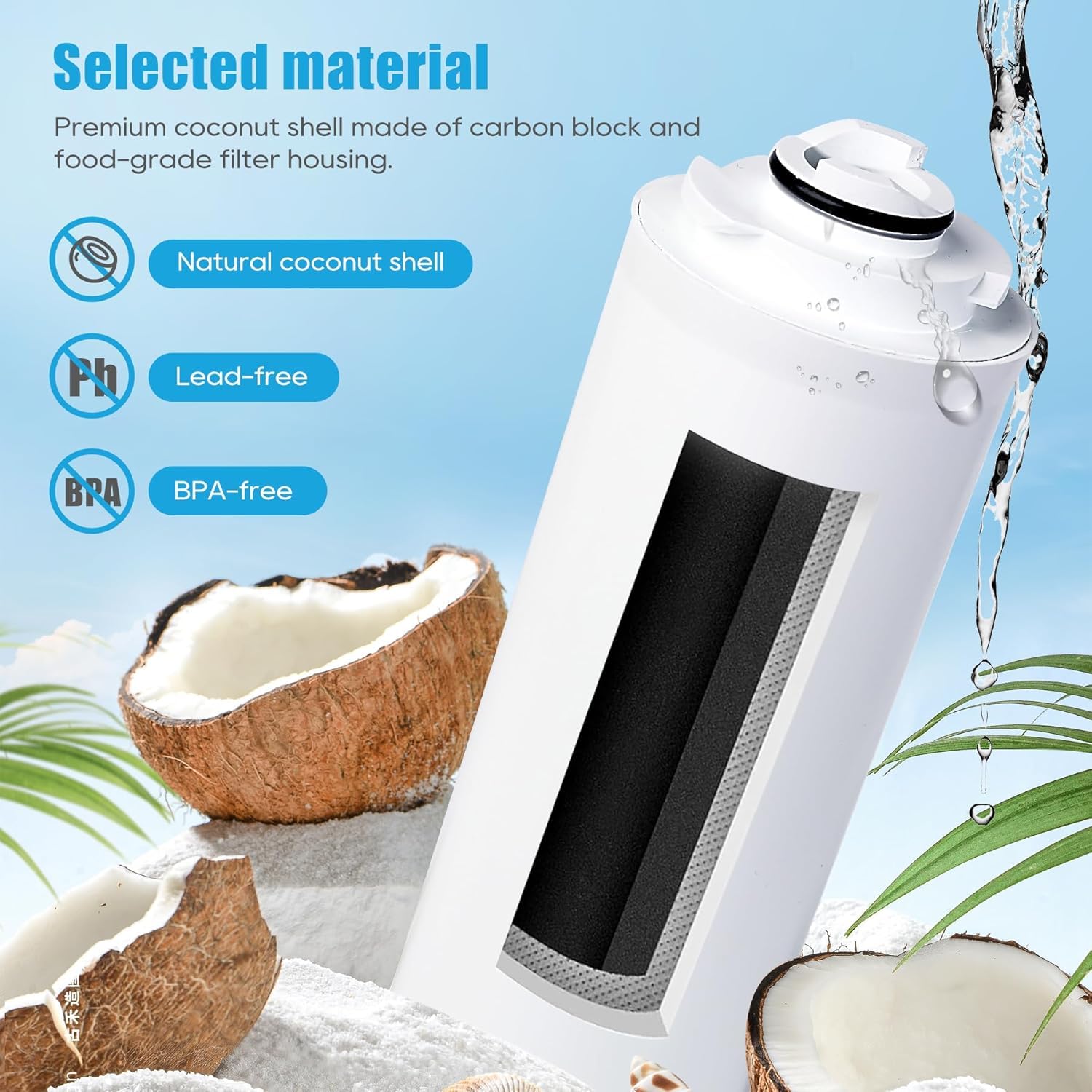 51300/C, Replacement for Elkay 51300/C, Replacement 55898C Filters, Replacement Bottle Stations Compatible with Ezh2o Filter ERF750, 55898C, EWF3000(No Chip 12-Pack)