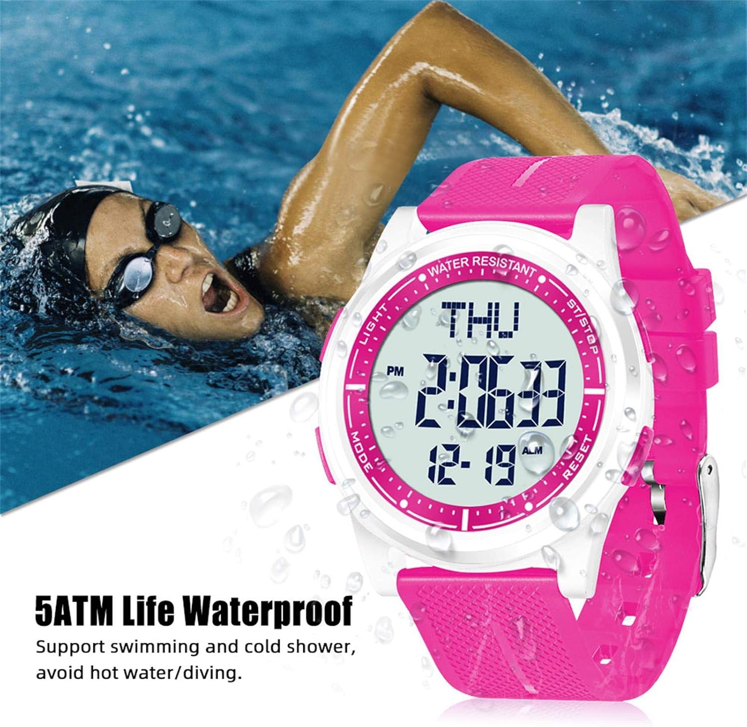 Nošení digitálních hodinek Beeasy při plavání