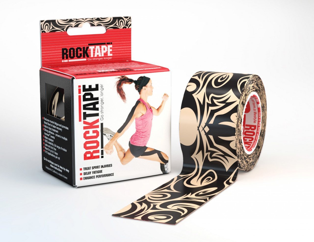 RockTape - 5cm width x 5m length Kinesiology Tape - Tattoo