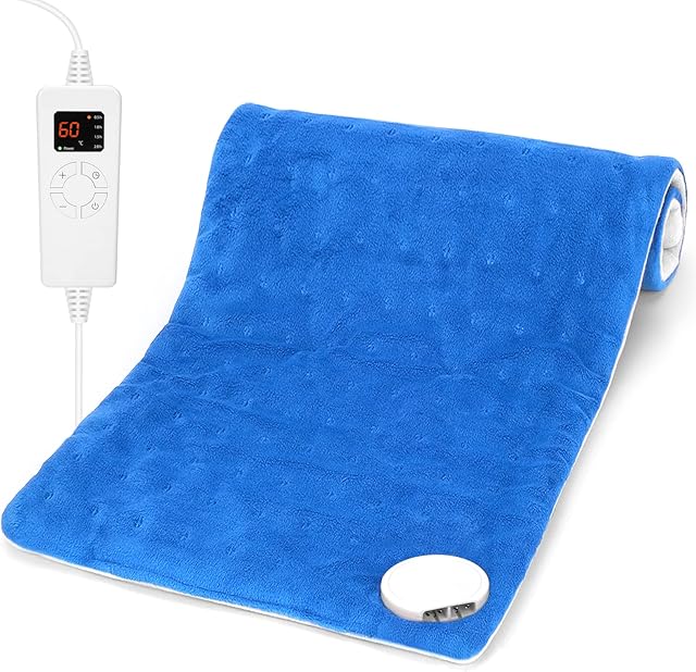 OGIMA Heat Pad, Heating Pads for Back Pain Relief, Electric Heat Pad with Auto Shut Off and 5 Heat Level Settings, Machine Washable, Extra Large 30x60 cm