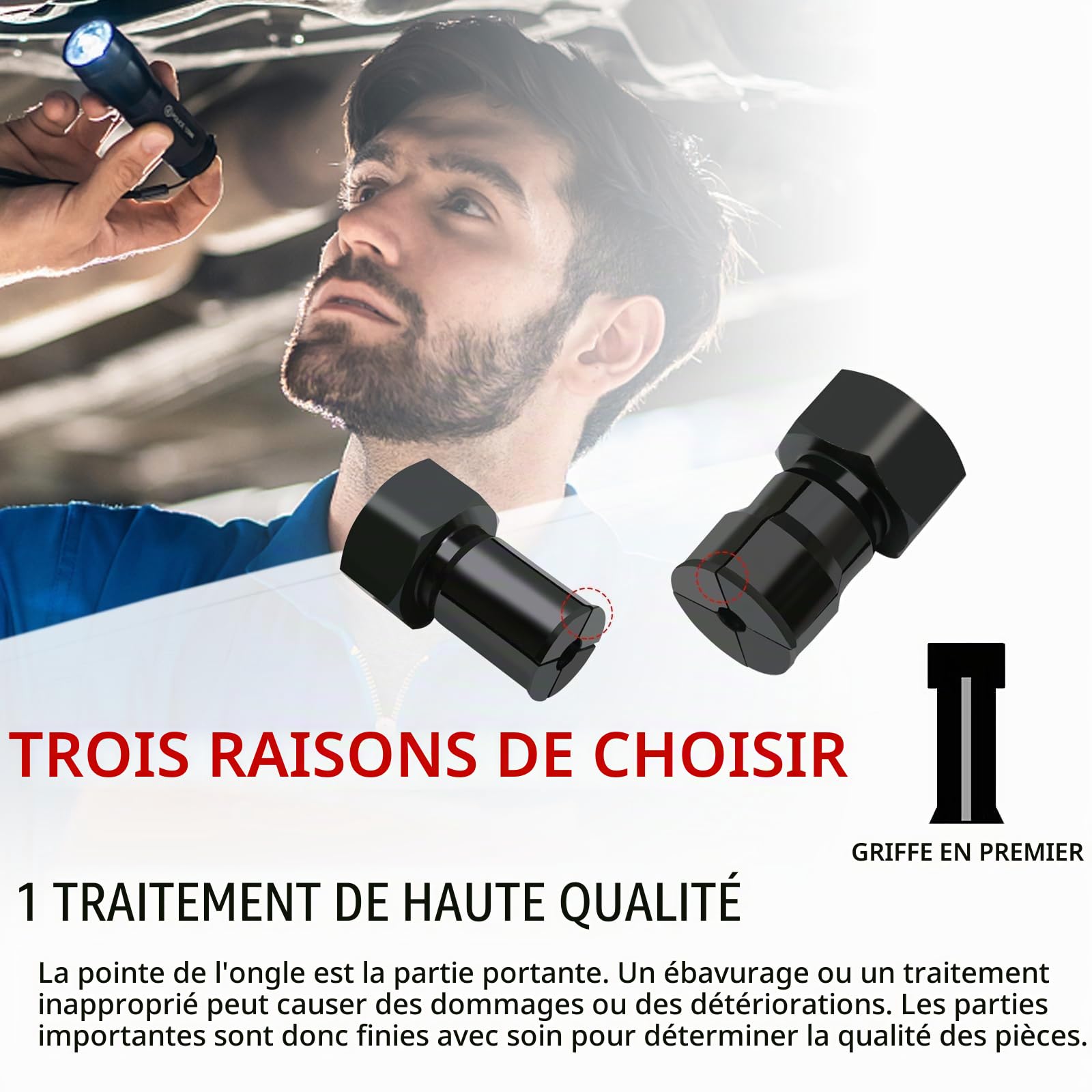 Kit d'extracteur de roulement de moto de 10 pièces, outil de démontage de roulement intérieur de moto de 8 à 25 mm, kit d'extracteur de roulement avec boîte