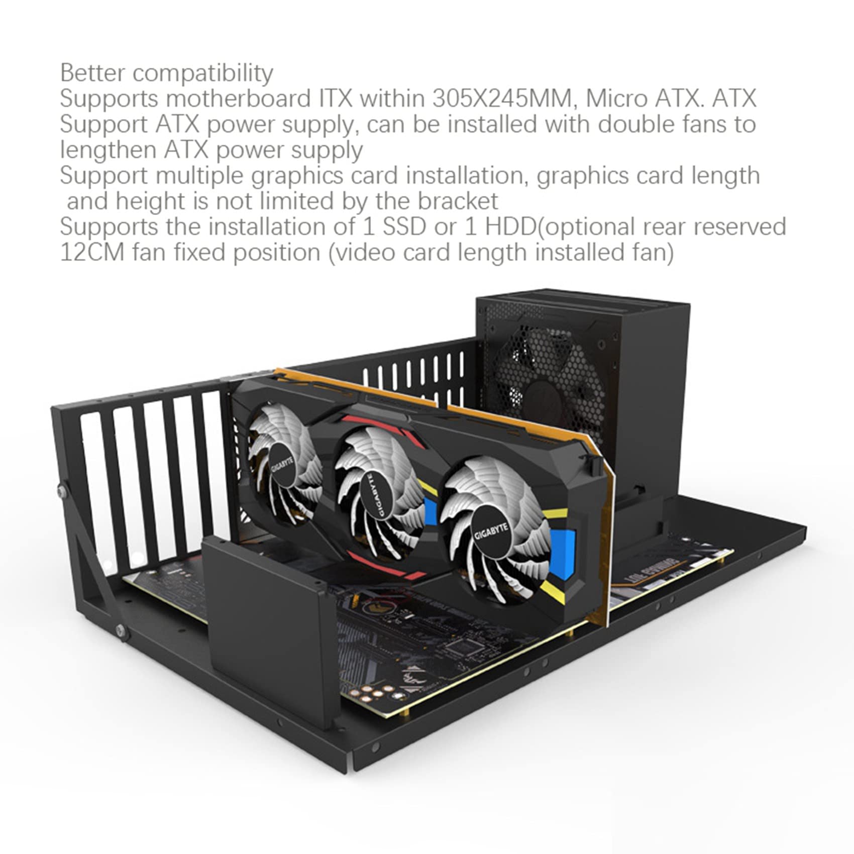 Amazon | VEMMIO 2X 鉱業フレーム鉱業ETHマザーボードブラケット 厚みのあるビットコインマイニングリグケース ITX |  VEMMIO | PCケース 通販