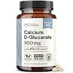 Calcium D-Glucarate | 500MG | CDG for Liver Detox and Cleanse, Hormone Balance, and Menopause Support | Calcium Supplement | Vegan, Non-GMO, Third-Party Tested | 90 Capsules (3-Month Supply)