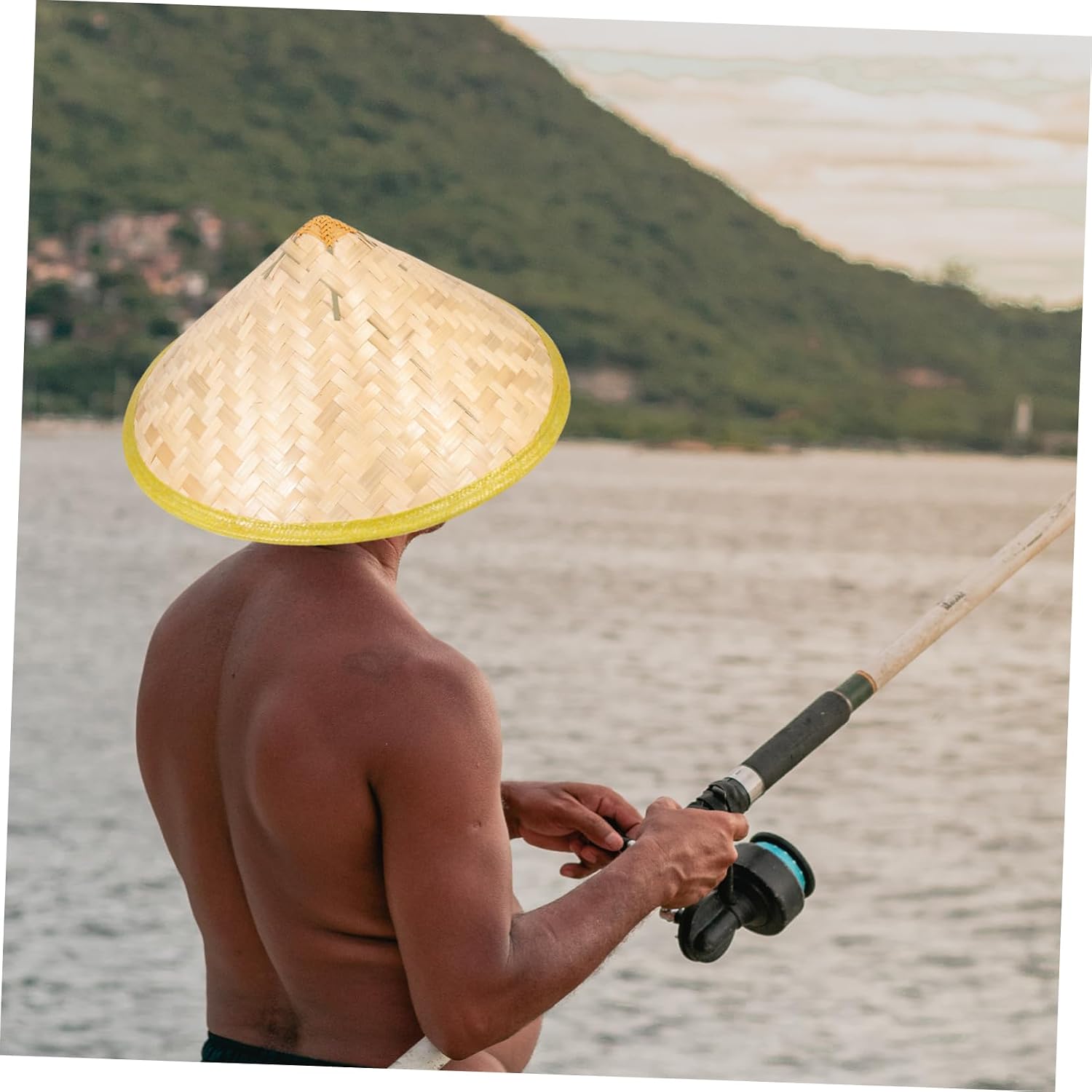 3pcs Straw Hats for Women Straw Hat Adult Oriental Cap Rain Stage Performance Props Light Yellow