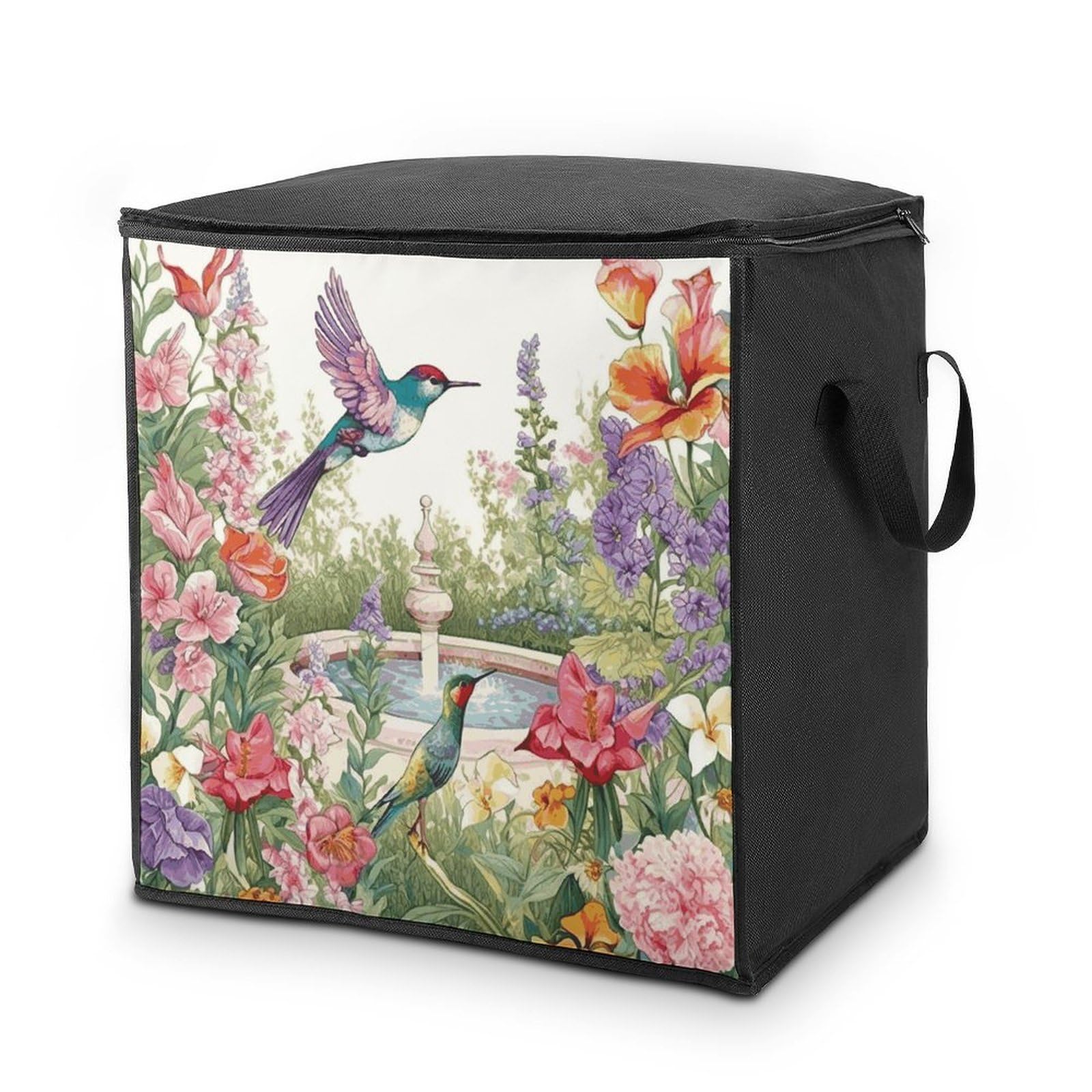 Grand sac de rangement pour vêtements et couverture avec poignées robustes pour placard