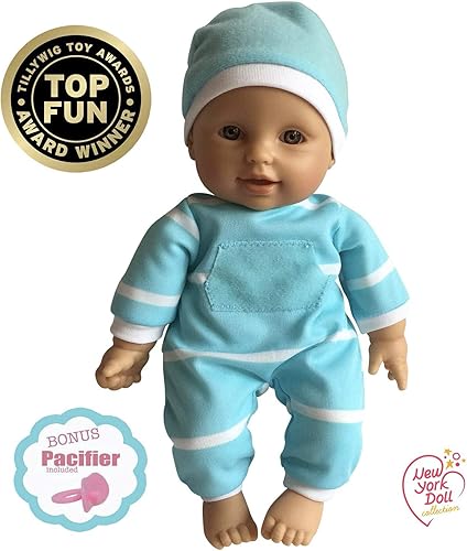 Miniatura 9 de The New York Doll Collection Muñeca de bebé de cuerpo suave de 11 pulgadas en caja de regalo, juguete de muñeca de bebé de 11 pulgadas para niños,