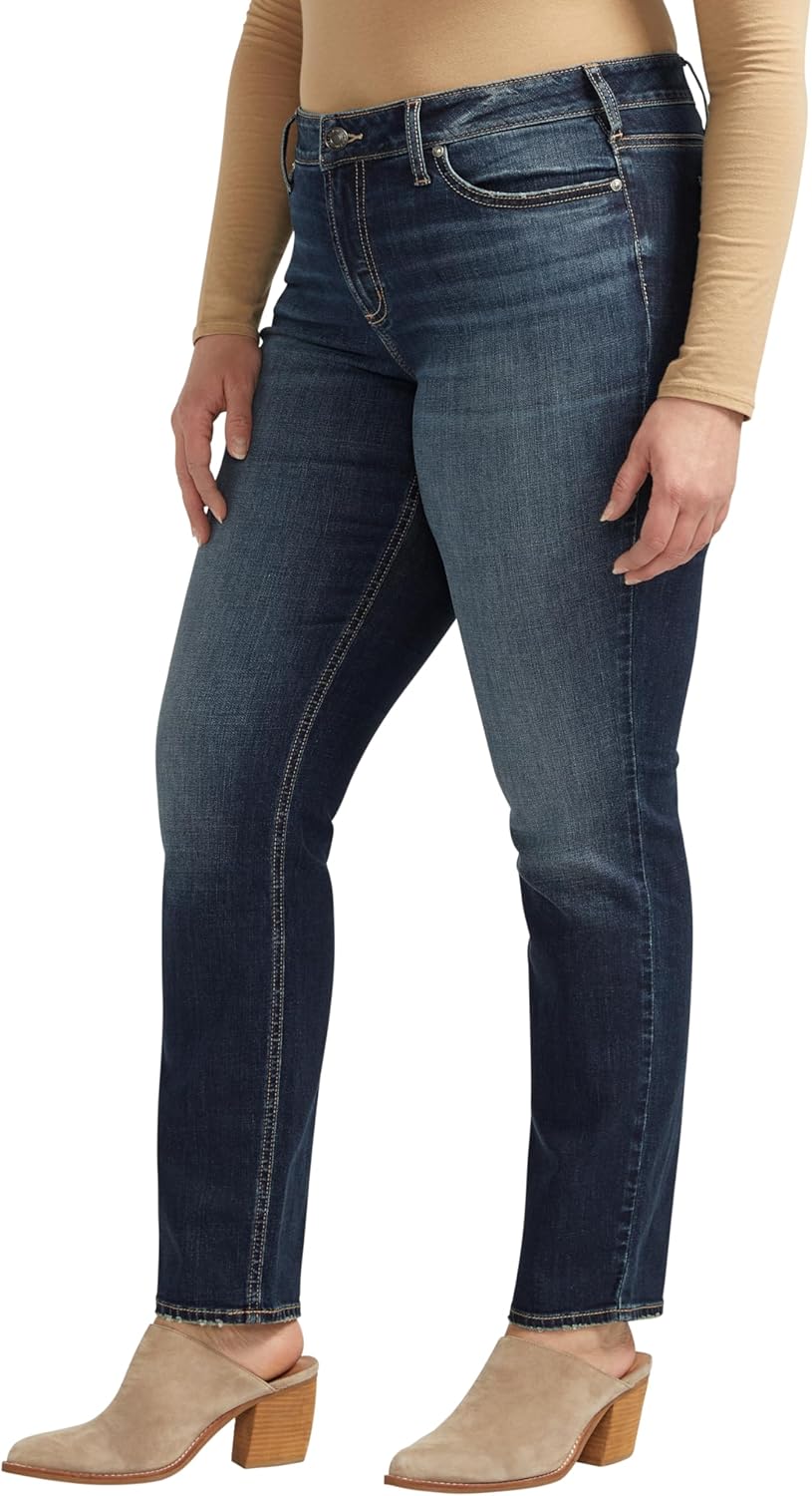 Silver Jeans Co. Women’s Plus Size Suki Mid Rise Slim Bootcut Jeans