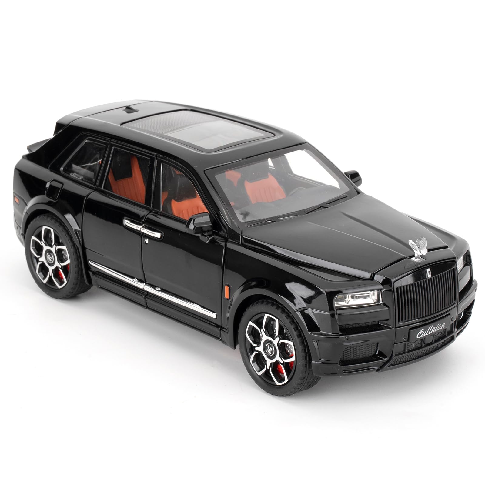 1/24 Rolls-Royce Cullinan Model Car, Alloy Die-casting Toy Car, Collectible Toy Model Car, Gift for Kids, Toy Car with Sound and Light Function and Pullback Function (black