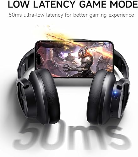 Miniatura 8 de Picun B8 Bluetooth Headphones, 120H Playtime Headphone Wireless Bluetooth with 3 EQ Modes, Low Latency, Hands-Free Calls, Over Ear Headphones for