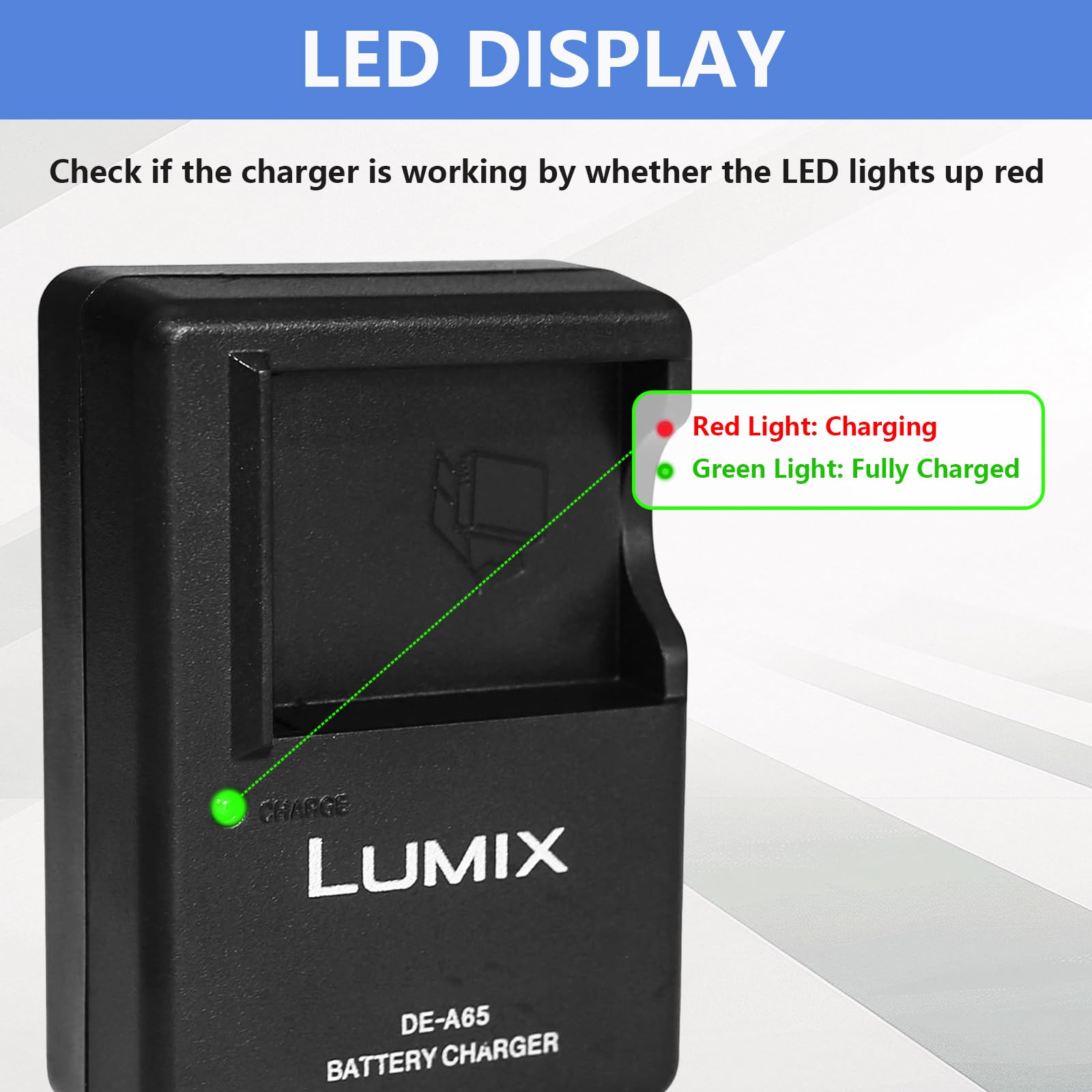 Panasonic ー8ah DE-A65 Camera Battery Charger for Panasonic： LUMIX DE-A65A