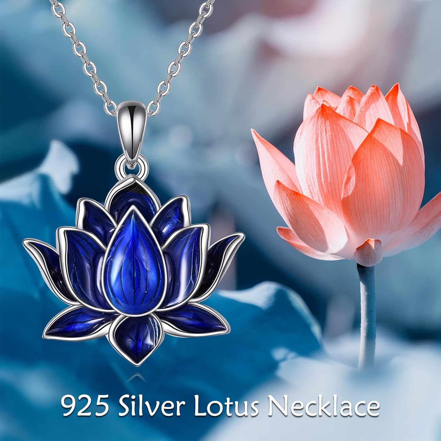 Lotus/Rose/Daisy/Sunflower Necklaces 925 Sterling Silver Flower Necklace Jewelry Gifts for Women - Image 6