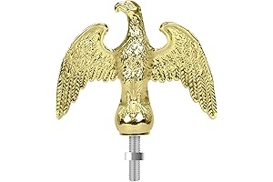 NQ Gold Flag Pole Eagle Topper Ornament