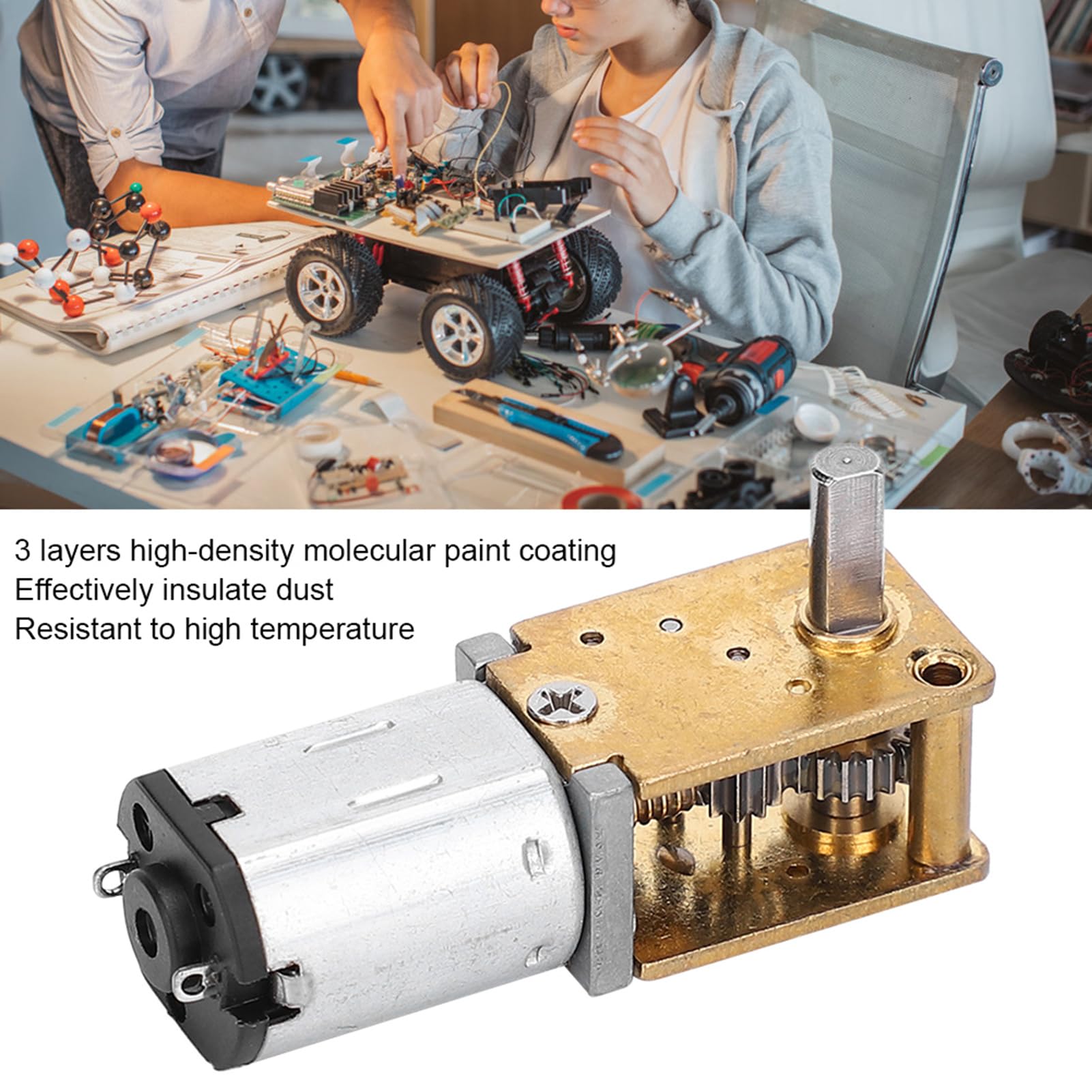 Mini Moteur à Engrenages N20 – 200 Tr/min, 3-9V CC – Durable Pour Robot, Modèles Réduits