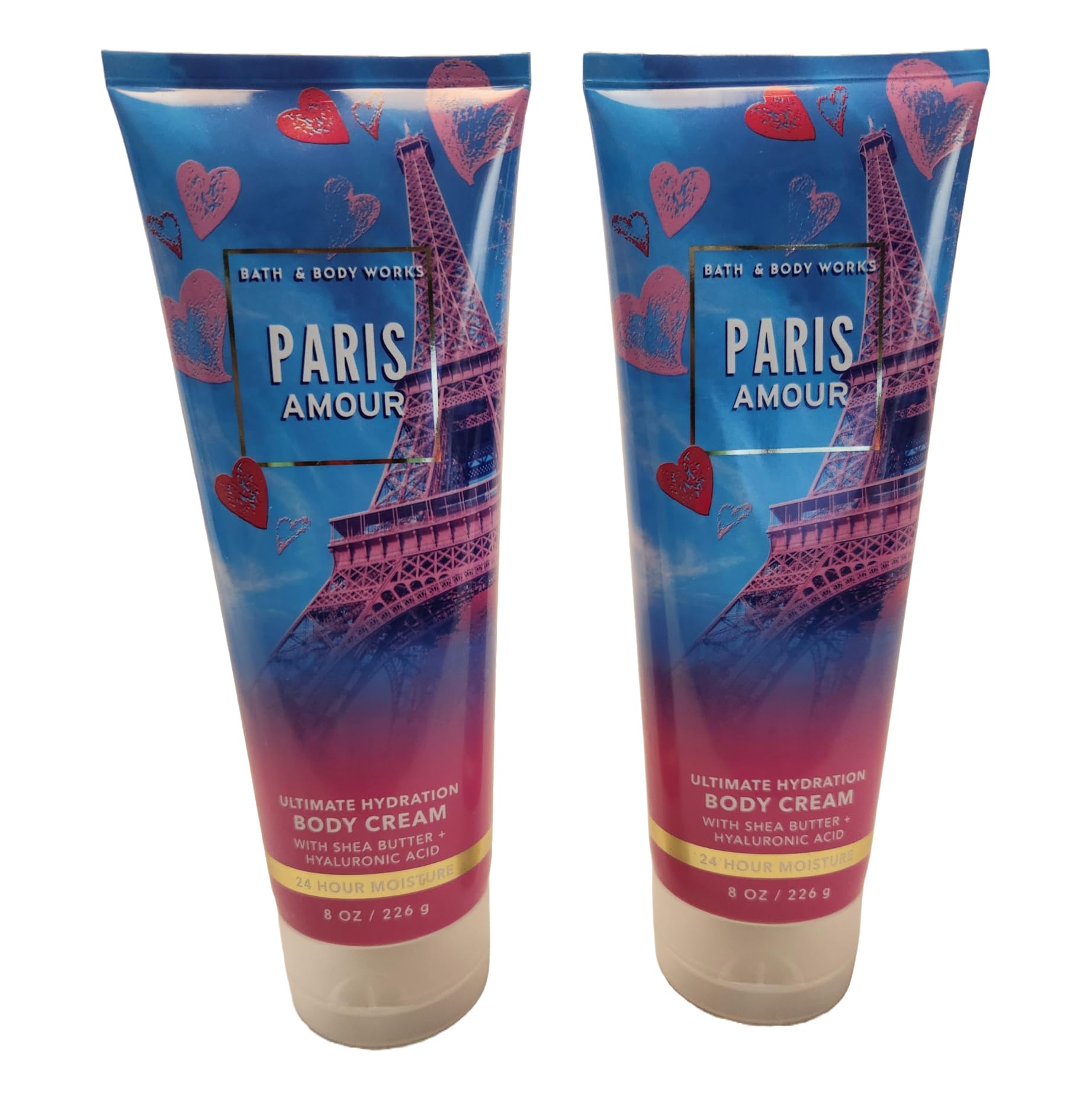 Generic Bath and Body Body Care - Full Size BUNDLE GIFT SET - 2 8oz Body Cream) Packaging Design Varies (PARIS AMOUR), yellow