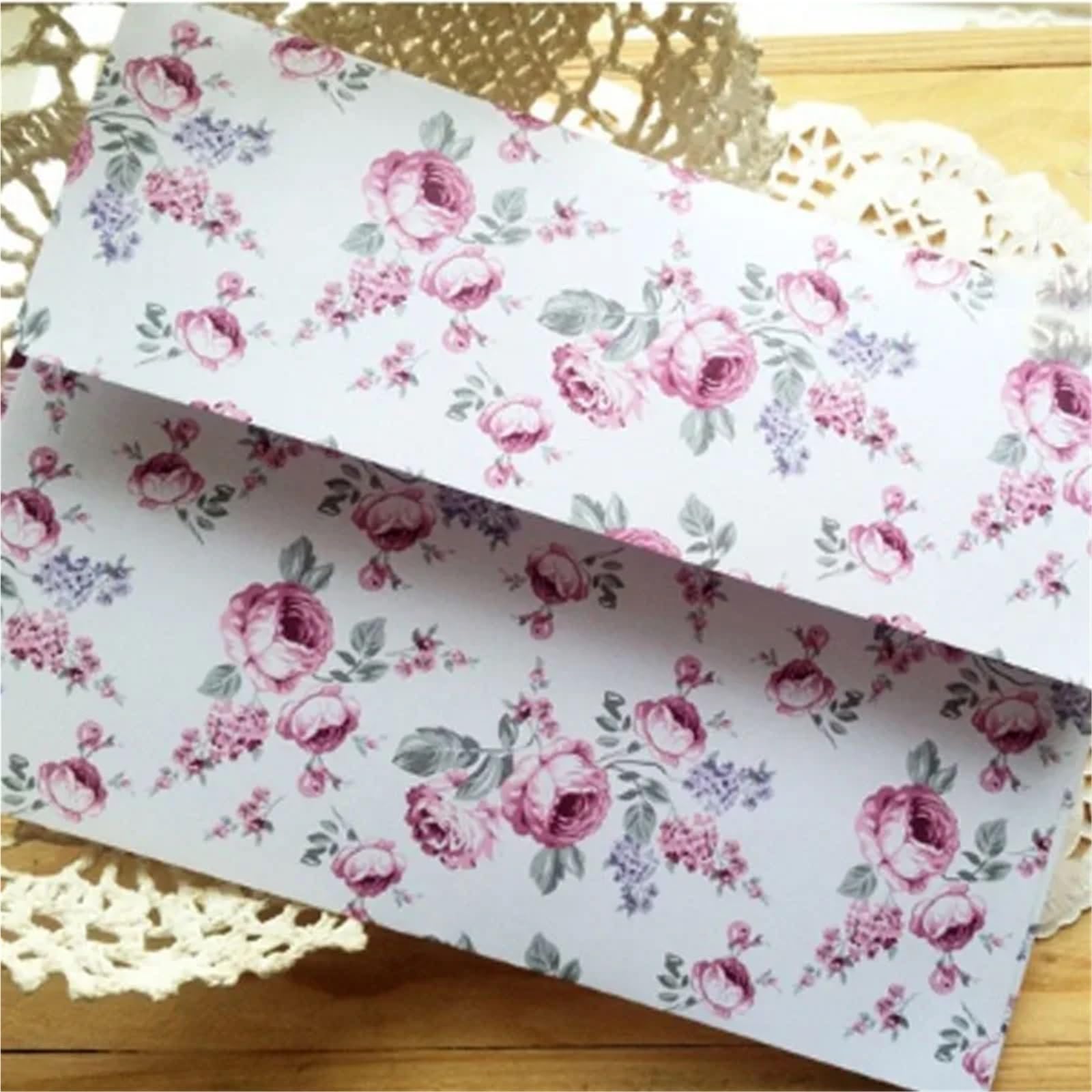 Zaproszenia na ślub, Zaproszenia ślubne Koperty Kartki okolicznościowe Śliczne kwiaty 17,5 x 12,5 cm Opakowanie 10 sztuk(Style2)