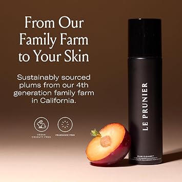 Le Prunier Plum Cleanse Oil-to-Lather Face Cleanser & Makeup Remover