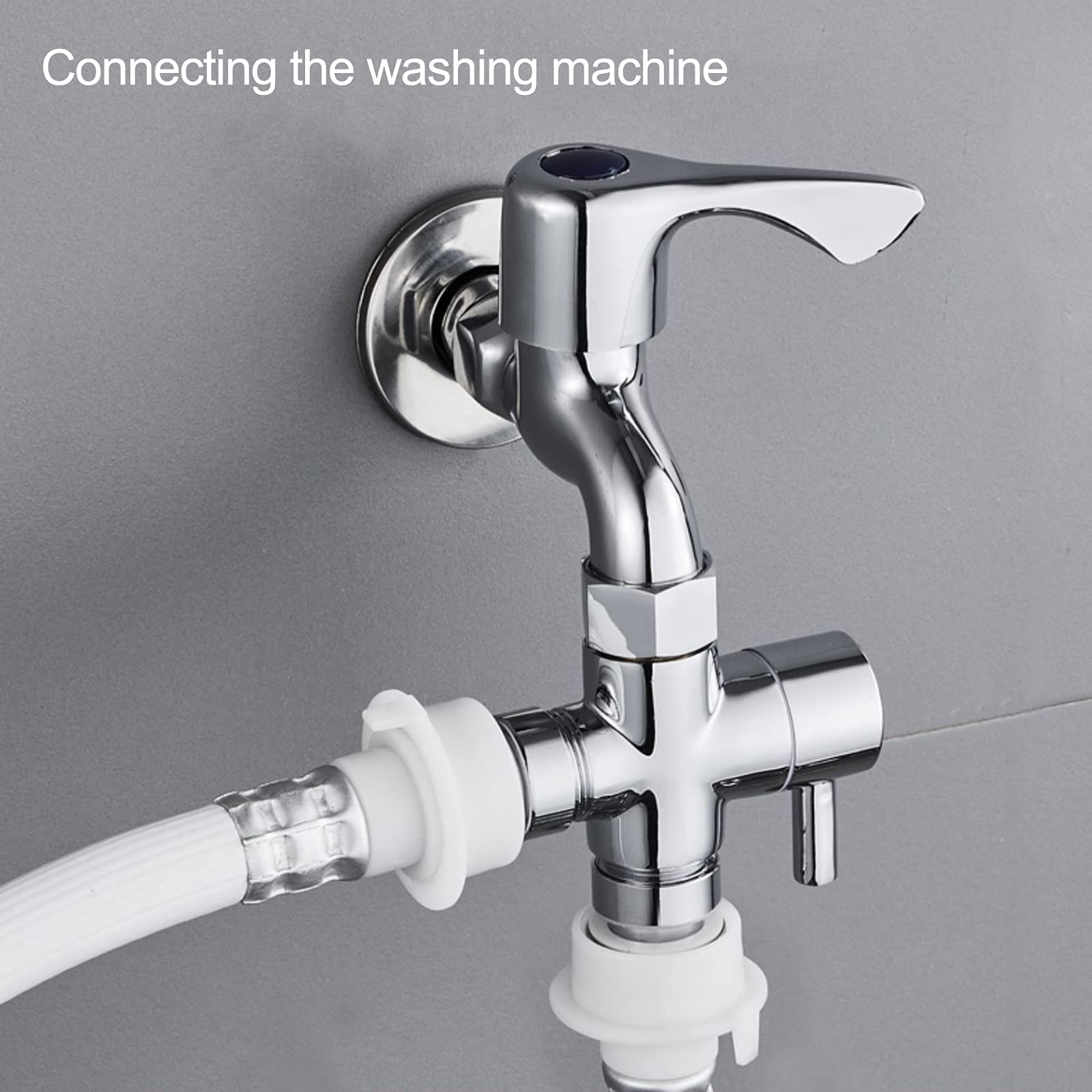Sdoppiatore Per Acqua Doccia In Ottone G1/2 - Deviatore A 3 Vie Per Doccia Portatile E Fissa, Colore Nero