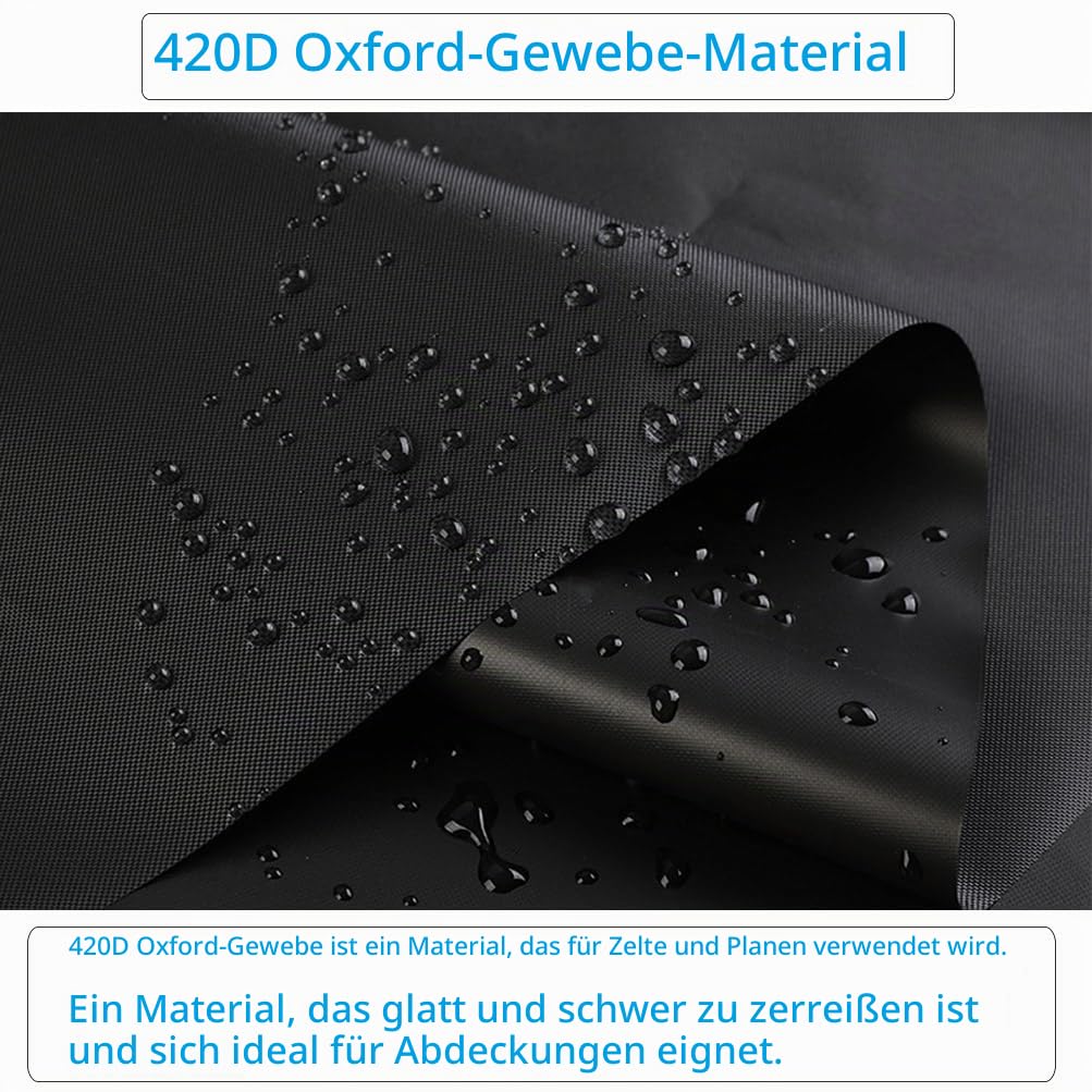 Halbgarage für Auto Windschutzscheibe Abdeckplane Winter Sommer Autoabdeckung wasserdicht Auto halbgarage Staubdicht Schneefest 420D Oxford Material (SUV)
