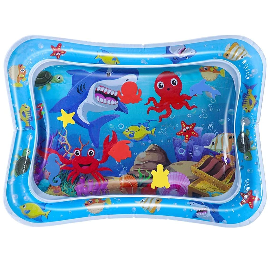 RIGJAK Baby Kids Water Play Mat Toys Inflatable Tummy Time Leakproof Water Play Mat, Fun Activity Play Center Indoor and Outdoor Water Play Mat for Baby