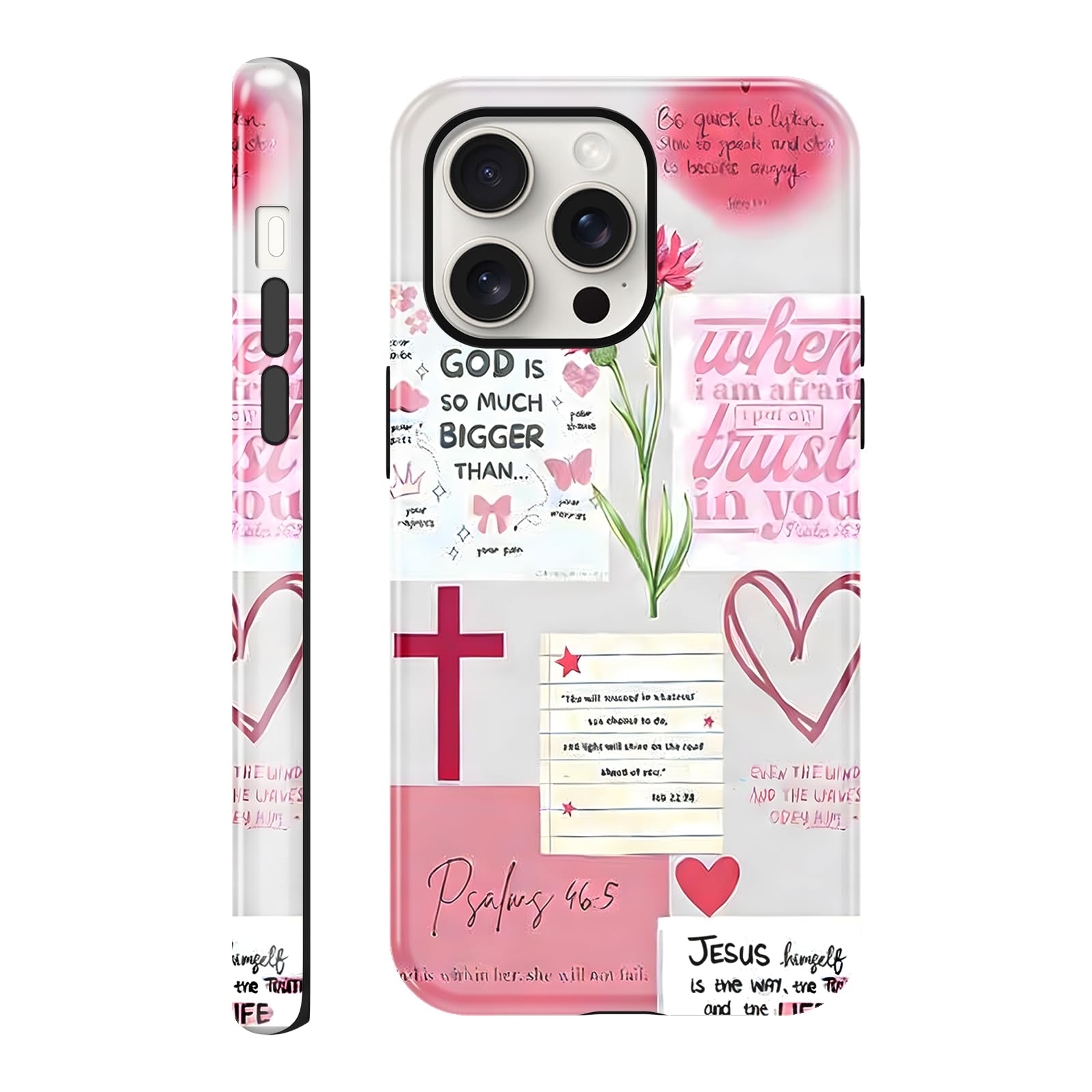 Coque iPhone 15 Pro esthétique rouge avec collage de qualité supérieure - 8