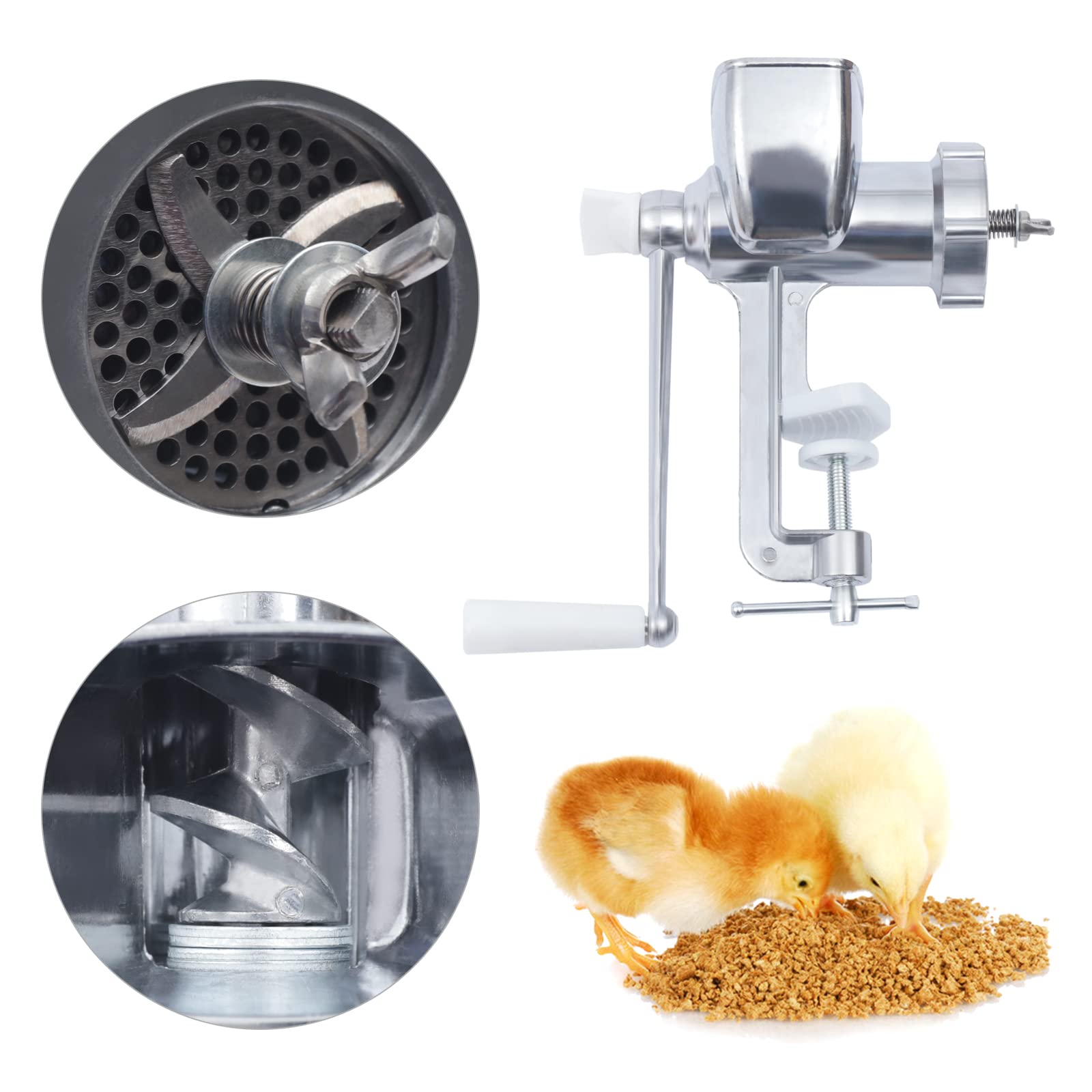Manual Feed Pellet Machine, Birds Fishing Bait Granulator, Pelleter Animal Food Maker, 1.5/2/2.5/3/8mm Pellet Plates, Poultry and Rabbit Feed Pellet Making Machine