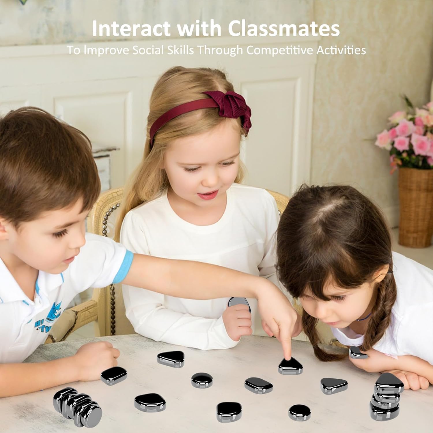 Magnetic Chess Game,Magnetic Effect Chess Set Battle Ches, Educational Checkers Game, Portable Ches Board Party Supplies for Family