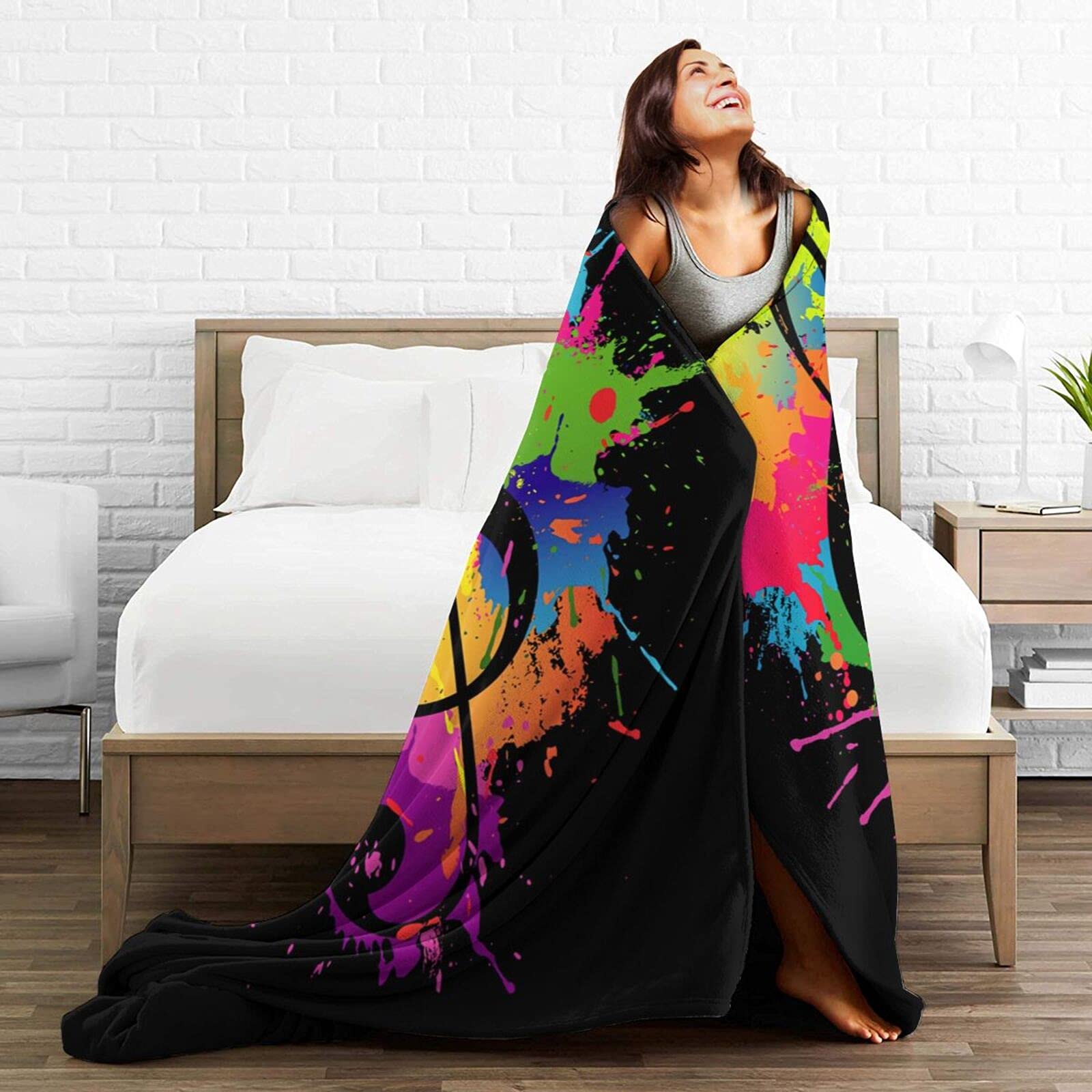 ADAhgu Coperta Note Musicali - 127x101 Cm Morbida Per Casa E Viaggi - Foto 7