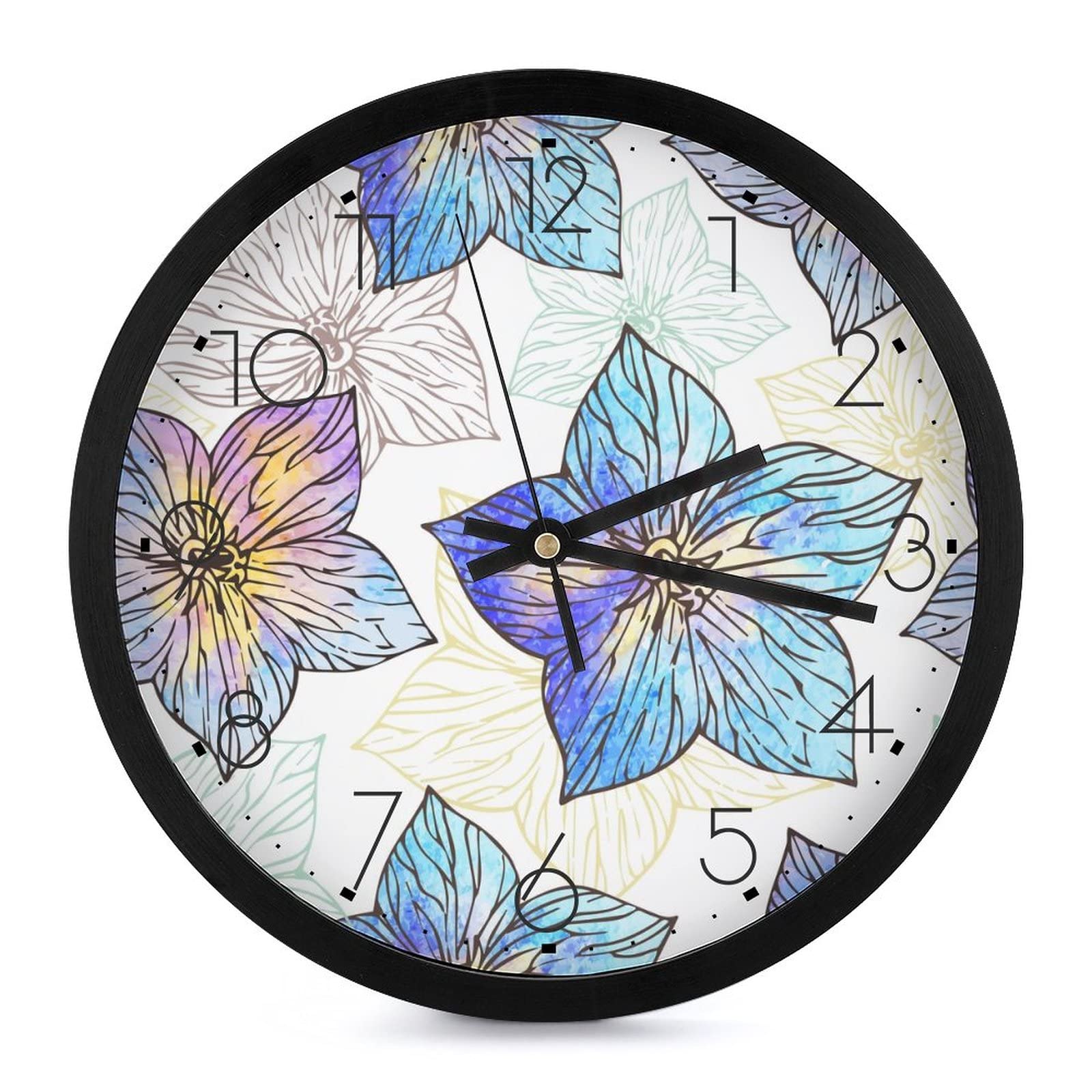 Horloge Murale Fleur Colorée 25.4cm pour Égayer votre Salon et votre Cuisine