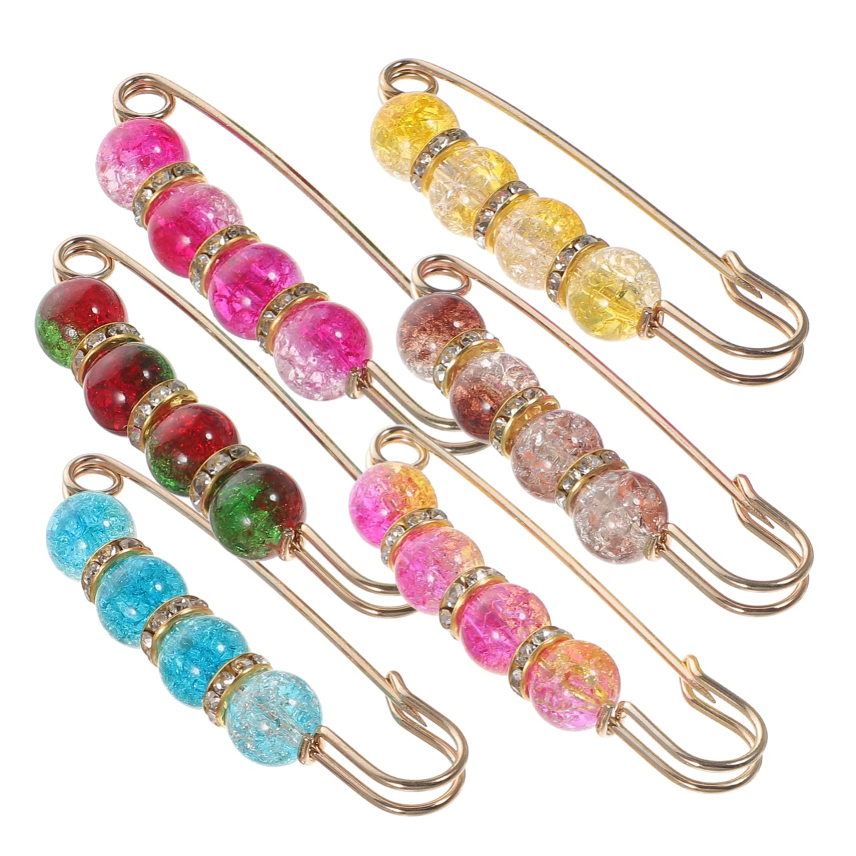 5 Set Di Spille Per Donne Eleganti Spille Con Inserto Per Scialli Spille Alla Moda Per Donne Di Sicurezza Per La Regolazione Dellabbigliamento Decorative 6 Pezzi*5