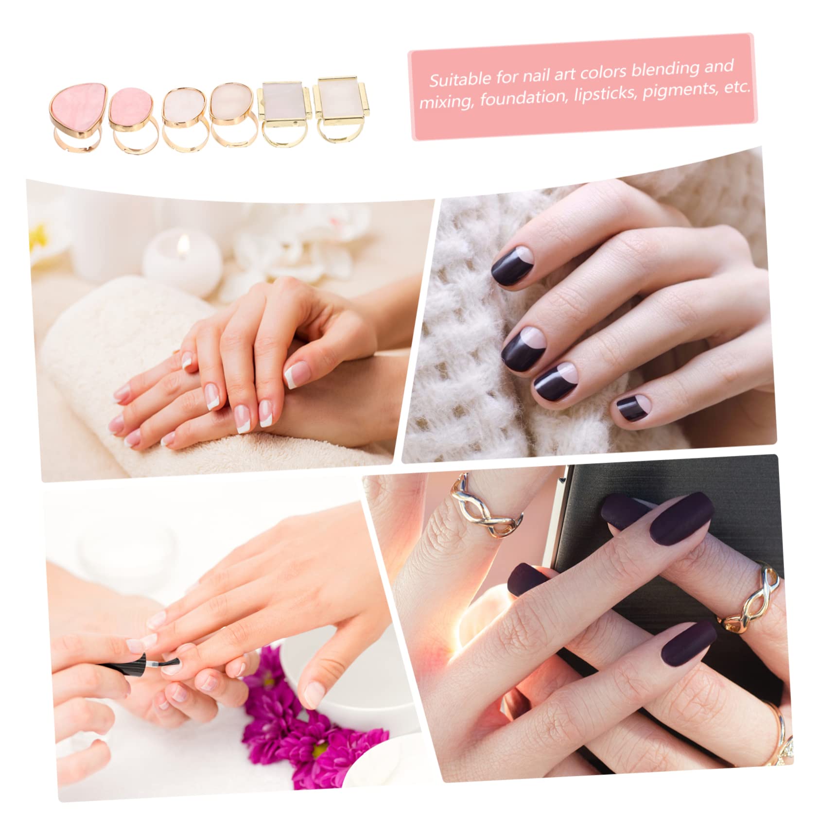 Angoily 24pièces Palette De Mélange De Couleurs Pour Nail Art Résine De Plateaux Manucure Professionnels Pour Mélange De Vernis à Et Pigments