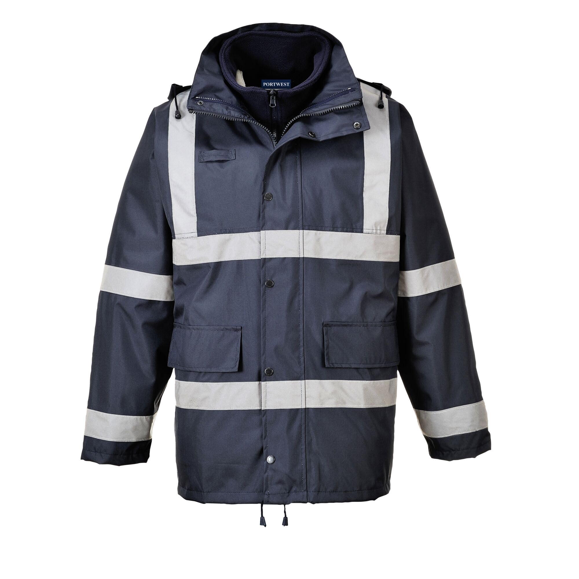 Portwest Chaqueta 3 En 1 Iona Traffic, Tamaño: L, Color: Marino, S431NARL