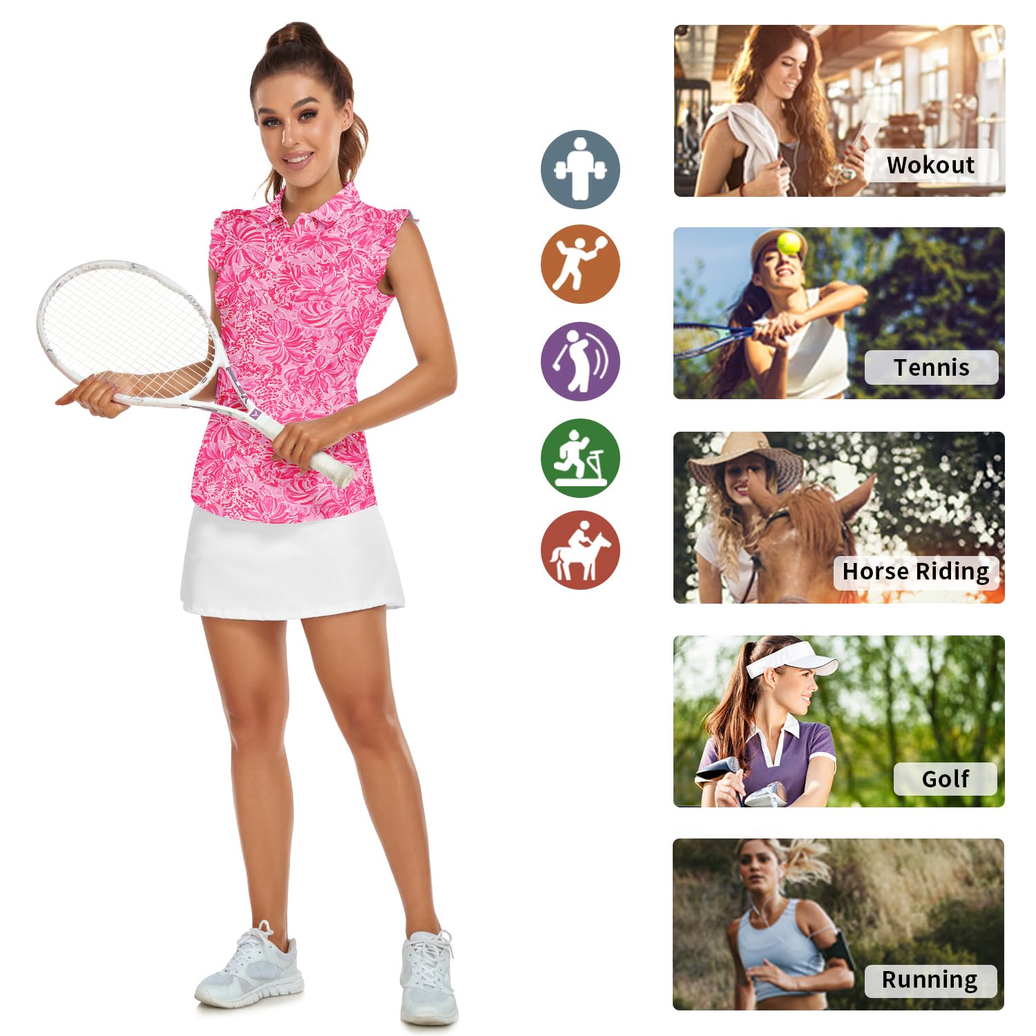 Soneven Polo Mujer Manga Corta Corta Originales Camisetas Manga Corta Mujer Deporte Camisetas Basicas Golf Tennis Top