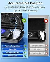 Vista 4 de FYOUNG 3 in 1 Accessories Bundle for Playstation Portal, Carrying Case & Hard PC Clear Cover Skins Set with Screen Protector, Protective Shell Negro