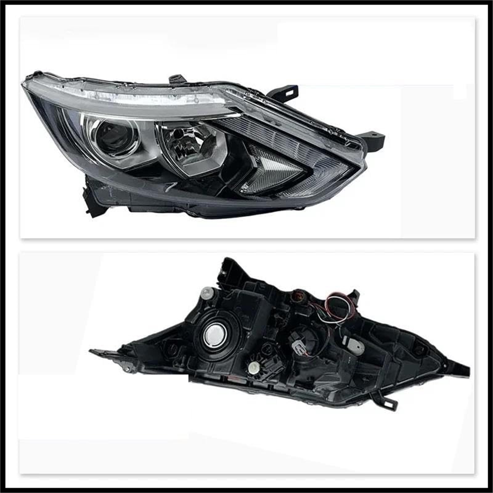 Gruppo ottico anteriore con fendinebbia e luci diurne (DRL) Compatibile Nissan Per Qashqai J11 2014-2016 Fari auto