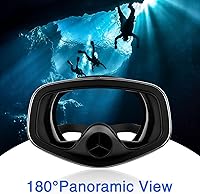 Vista 2 de Máscara de buceo con válvula de drenaje de visión amplia, adecuada para adultos, buceo, buceo libre y esnórquel