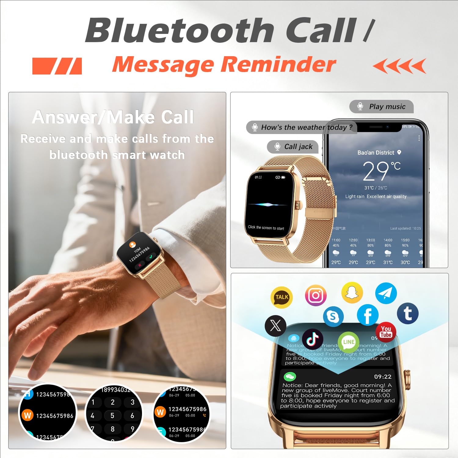 Smartwatch Donna 1.85" Orologio Smartwatch Fitness Tracker: Impermeabile IP68 Digitale Smart Watch Uomo con Chiamate Bluetooth Contapassi 120+ Modalità Sonno Fisiologia Femminile per Android iOS