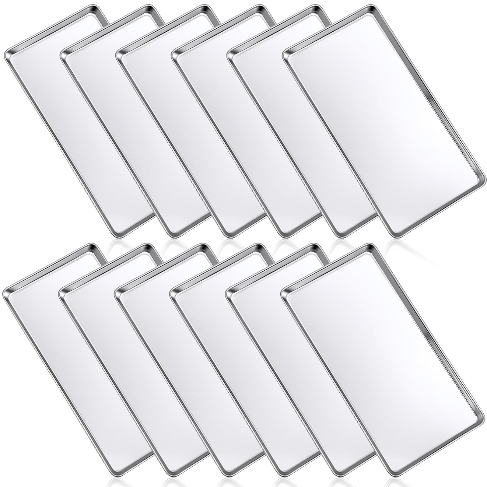 Mimorou 12 teglie per biscotti in acciaio inox, 33 x 17 cm