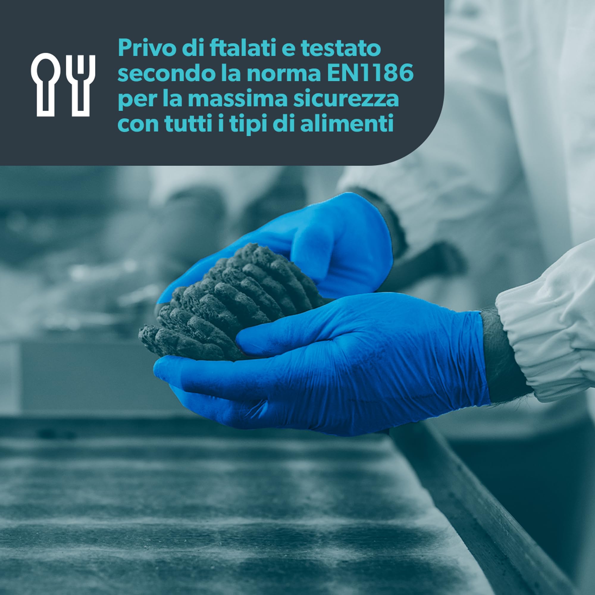 Unigloves Blu Pearl Guanti Monouso in Nitrile - Resistenti, Senza Polvere e Senza Lattice - Adatti per uso Sanitario, Alimentare e Professionale - Confezione da 100, Blue, Taglia S (GP0012)