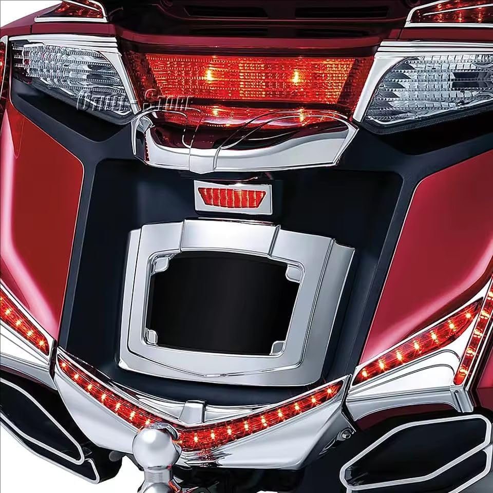 Motorcycle Accessories Chrome Rear License Plate Hood Trim Fits for Honda Goldwing GOLDWING GL1800 GL 1800 F6B 2012-2014 2015 2016 2017