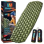 Sleepingo Light Weight Sleeping Mat for Camping - Ultralight Backpacking Sleeping Pad - Inflatable, Compact Sleep Pad for Hiking and Travel - Portable Backpacker Sleep Mat - Pack of 2-73.5 x 21.5
