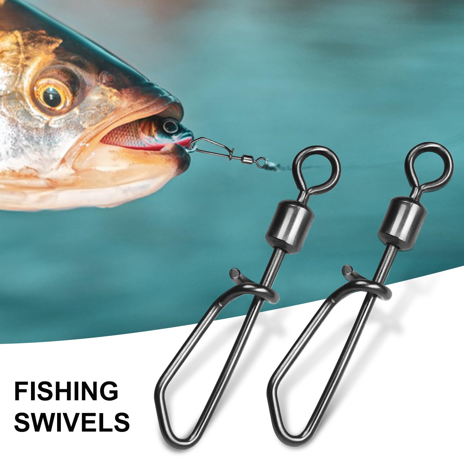 Crochets instantanés rapides - Attachements de leurre robustes, Fixtes en rotation lisse | Accessoires de terminaux de précision, connecteurs sans nœud robustes, matériel de configuration efficace,