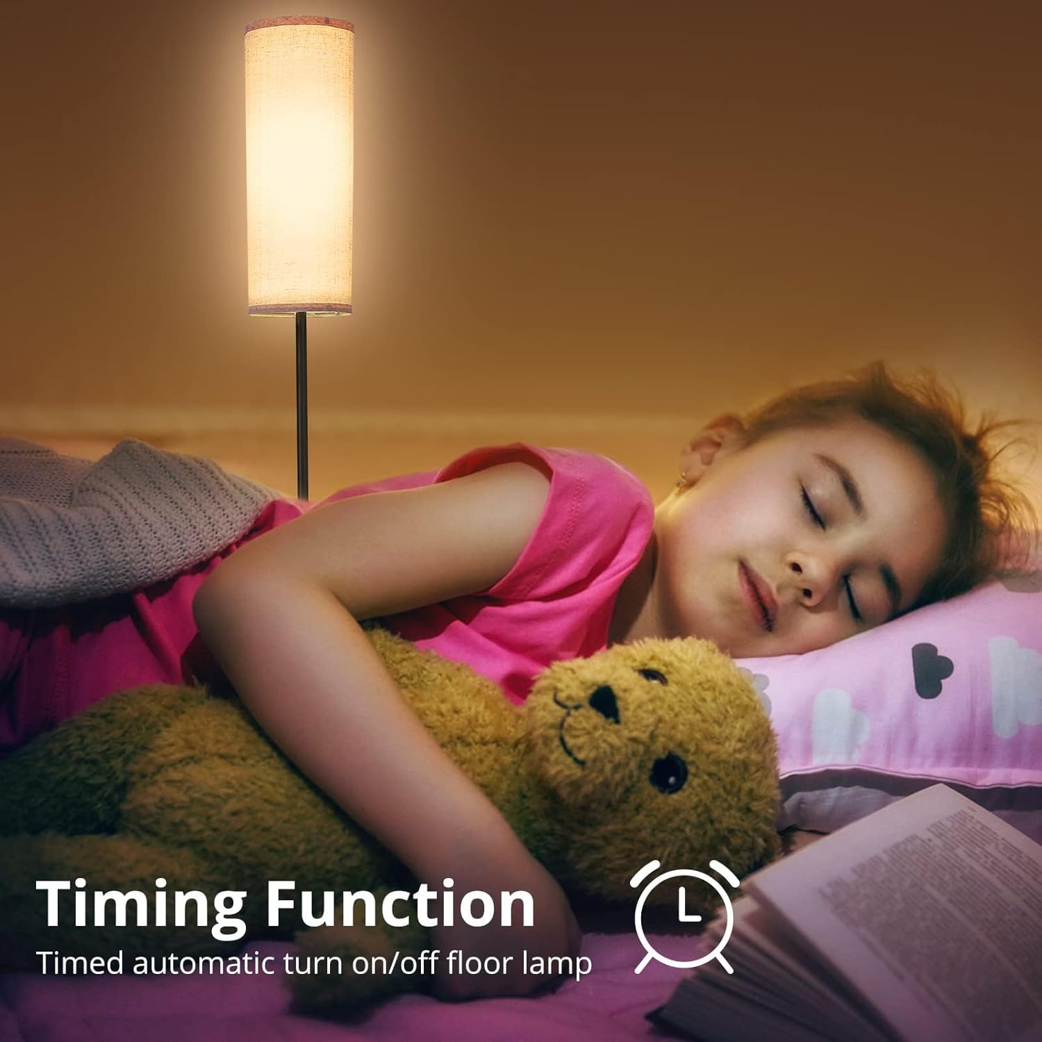 GAOMON Floor Lamp for Living Room, Works with Alexa & Google Home, Color Changing for Modern Standing WiFi Lamp with Remote, Minimalist Pole Lamp Tall Lamps for Bedroom, Office, Kids Room, Reading