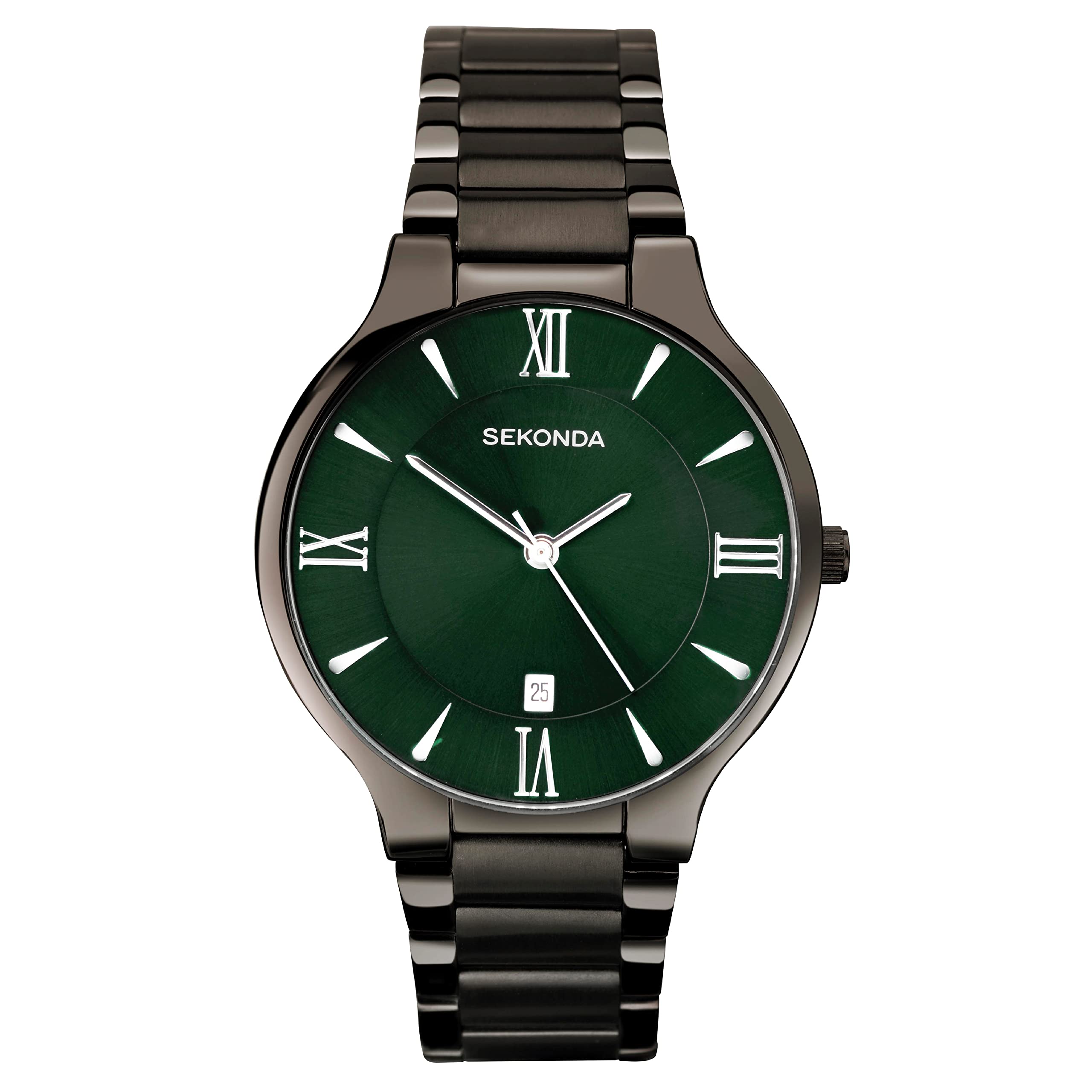 Sekonda Wilson męski zegarek kwarcowy 39 mm z wyświetlaczem analogowym i bransoletką ze stali nierdzewnej