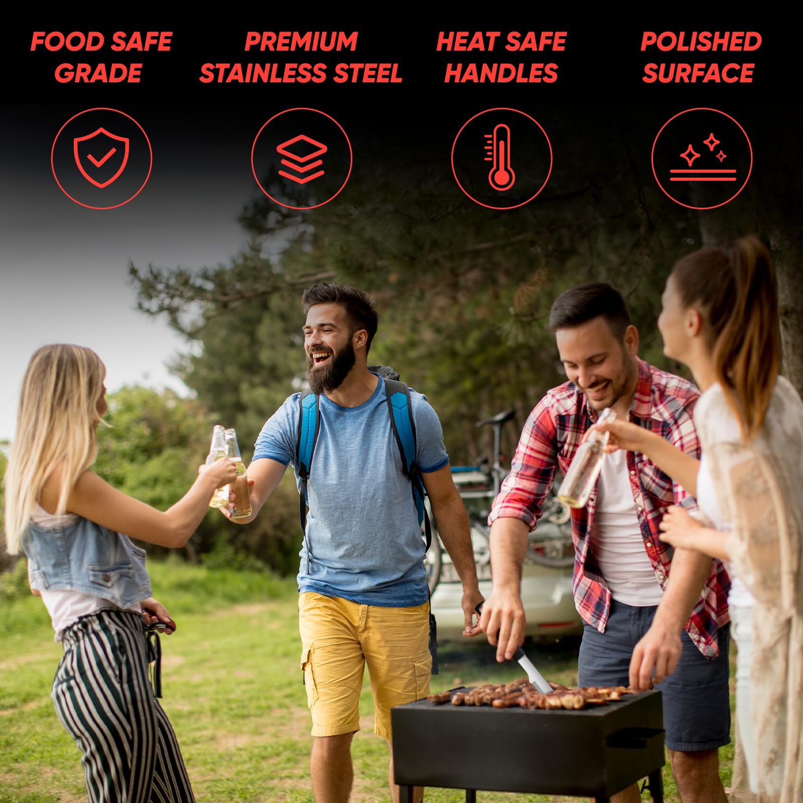 Juego de 24 herramientas para barbacoa