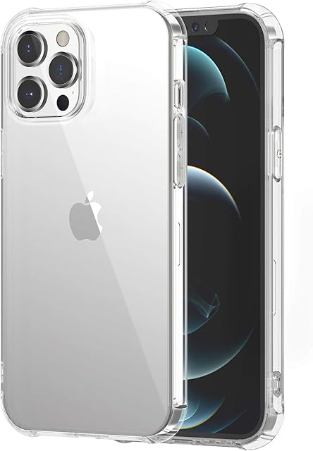 ULuck Case Compatible with iphone 12 Pro Max, Crystal Clear Anti-Yellow Case,Ultra Slim Soft TPU Silicone Shockproof Bumper Cover - Pure Clear (6.7 inch)