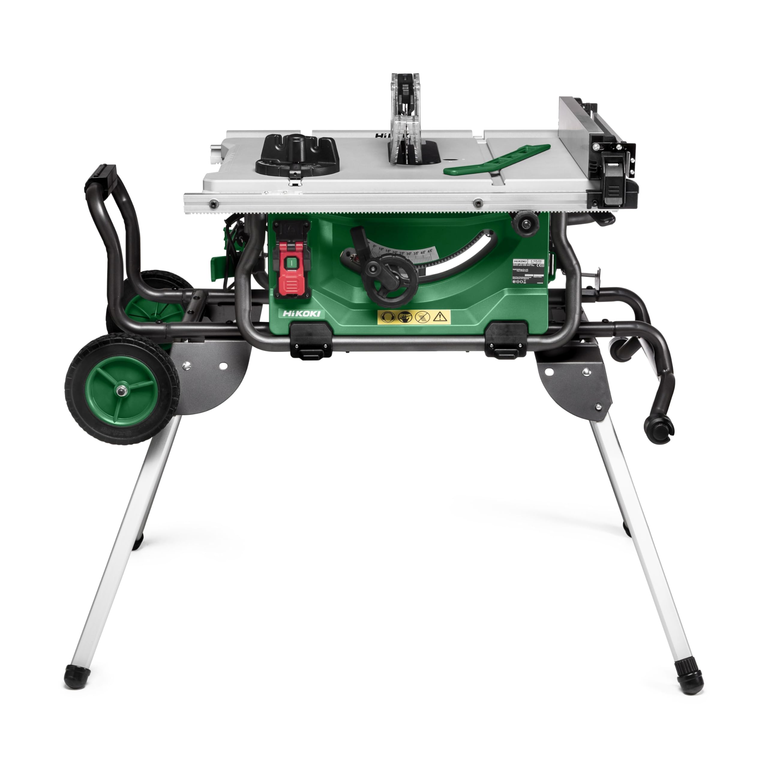 HiKOKI C10RJ Scie Circulaire de Table, 1500W, Lame 255mm, Frein Électrique | Hauteur de coupe 79mm à 90°, démarrage progressif, table extensible 880x709mm, guide parallèle et d'angle inclus