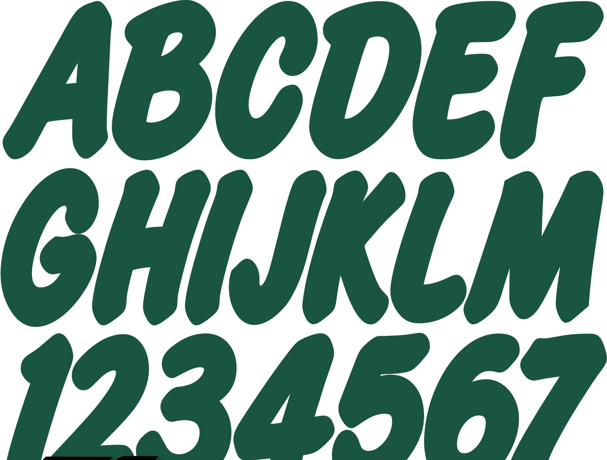 STIFFIE Whip-One Racing Green 3" Alpha-Numeric Registration Identification Numbers Stickers Decals for Boats &amp; Personal Watercraft