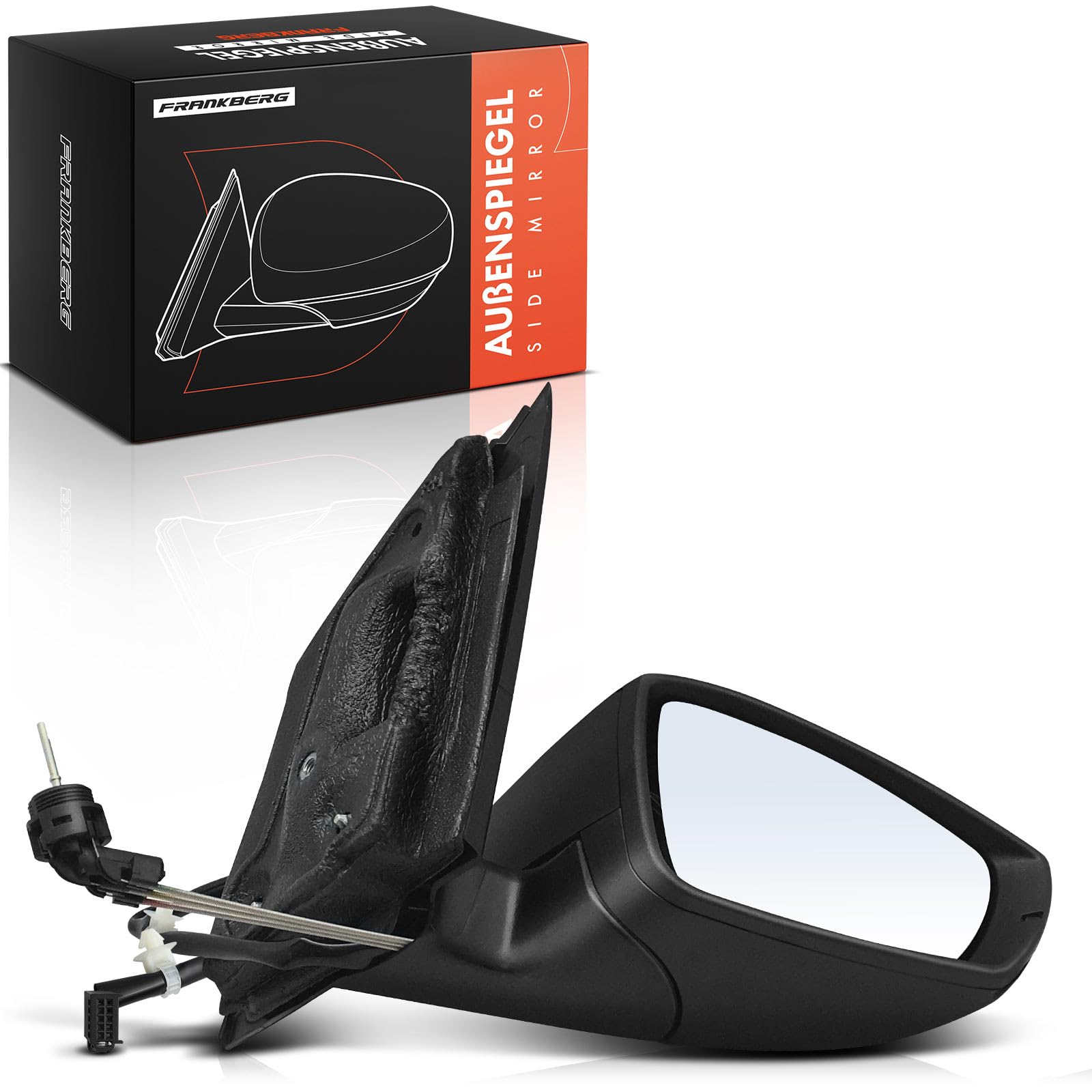 Frankberg Specchietto retrovisore esterno manuale destro a 2 Poli | Compatibile con: Polo 6C1 6R1